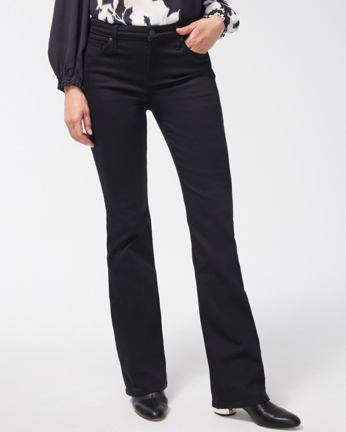 Chicos Girlfriend Flare Jeans - Black