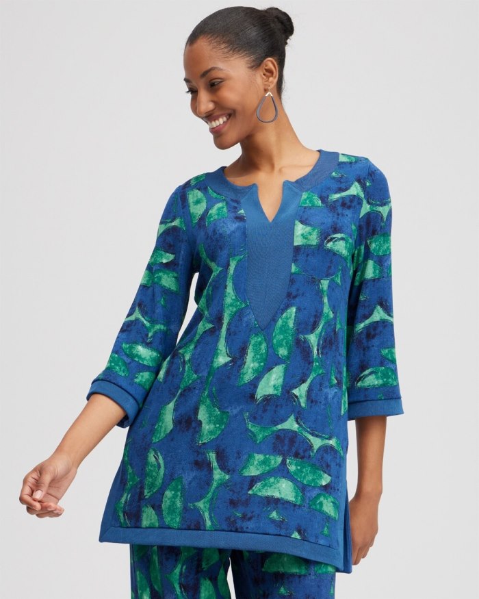 Chicos Travelers Half Moon Print Kurta - Twisted Ivy