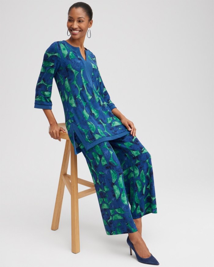 Chicos Travelers Half Moon Print Kurta - Twisted Ivy