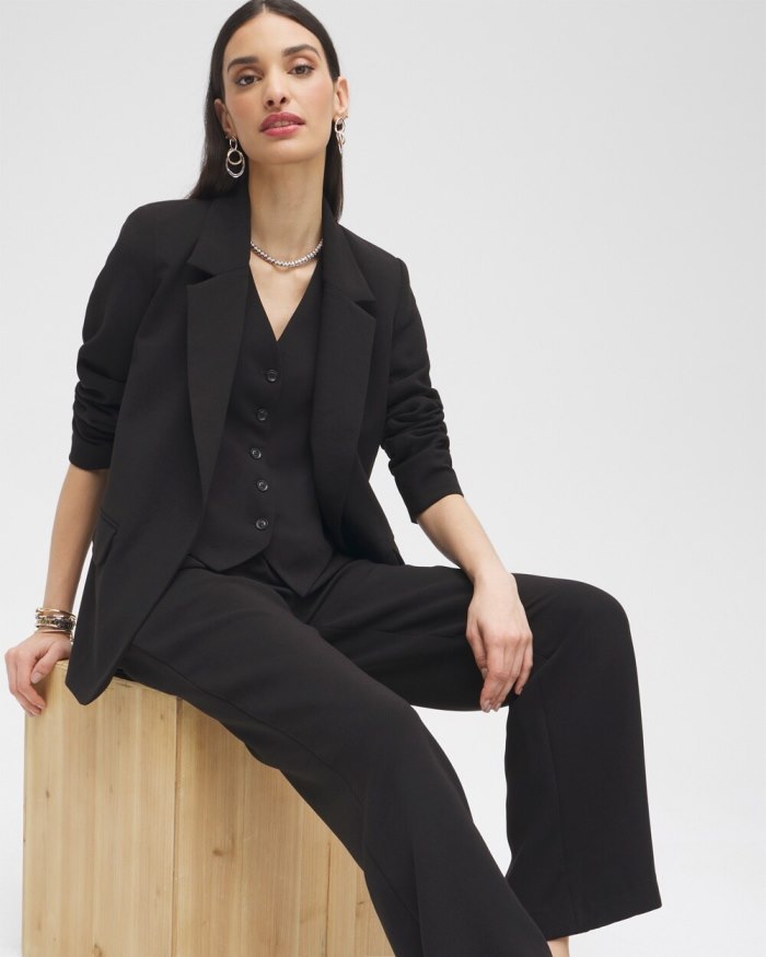 Chicos Black Label Boyfriend Blazer - Black