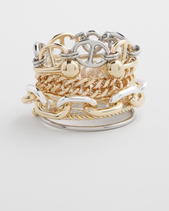 Chicos Mixed Metal Cuff Bracelet - Mixed Metals