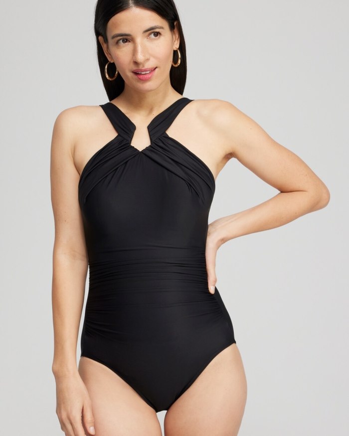 Chicos Miraclesuit Rock Solid Aphrodite One Piece - Black