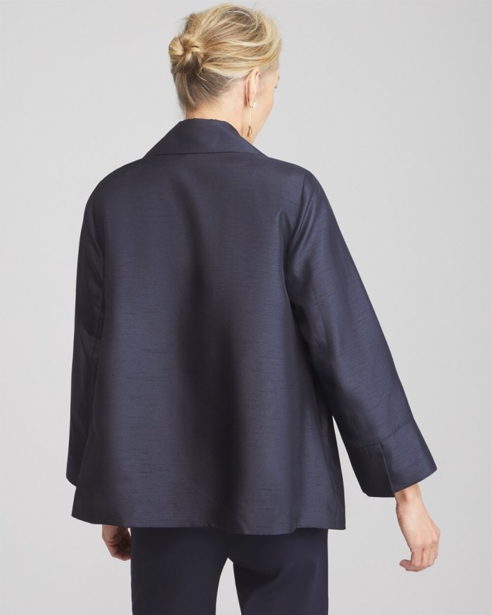 Chicos Shantung Topper - Classic Navy