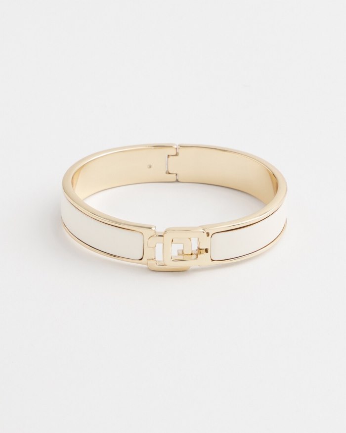 Chicos White Chico's Click Bangle - Alabaster