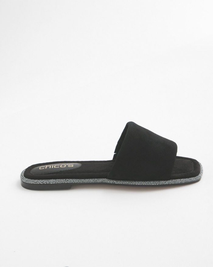 Chicos Suede Slides - Black