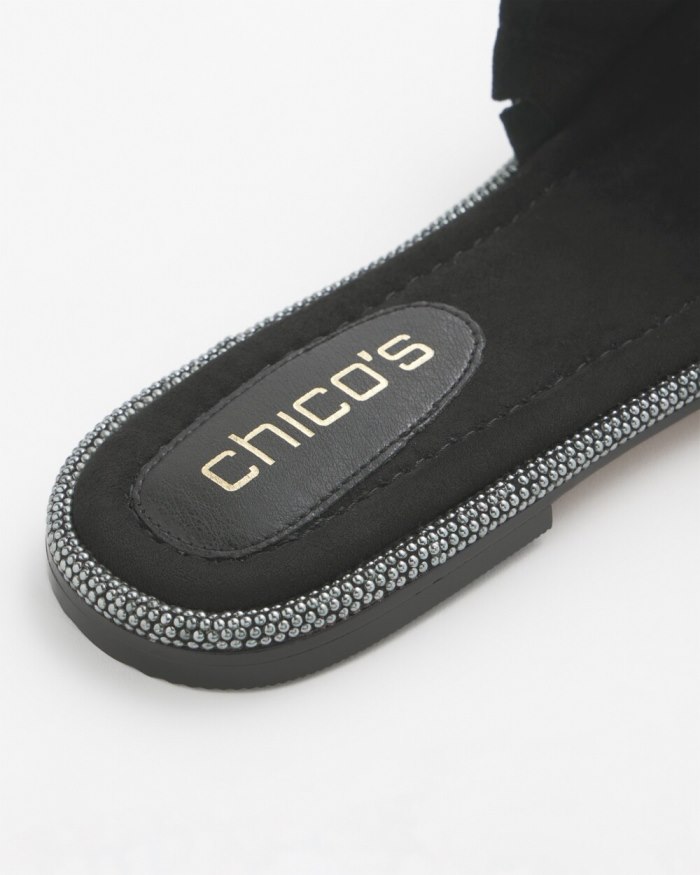 Chicos Suede Slides - Black