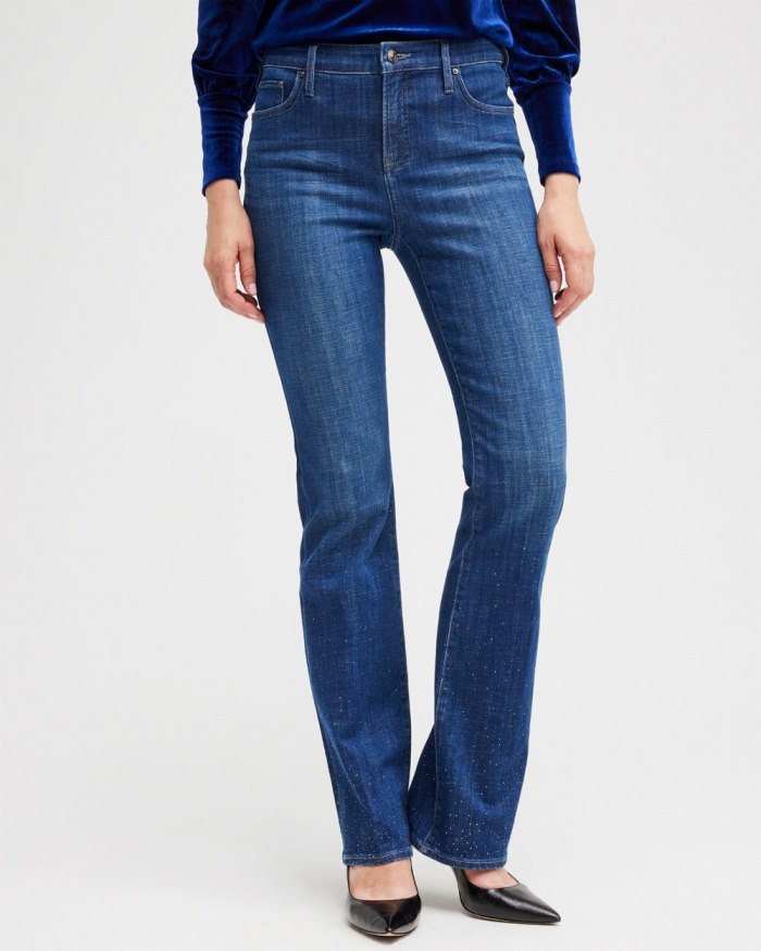 Chicos Girlfriend Scattered Stone Flares - Marina Bay Indigo