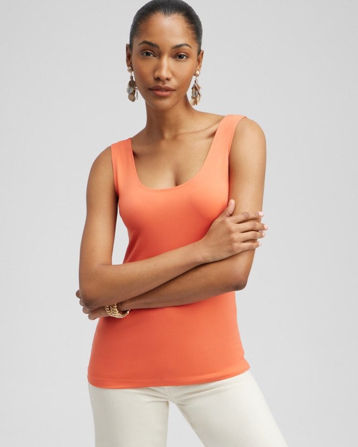 Chicos Microfiber Tank - Nectarine