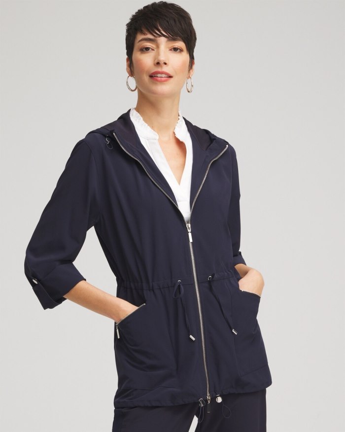 Chicos Zenergy UPF Neema Anorak Jacket - Classic Navy