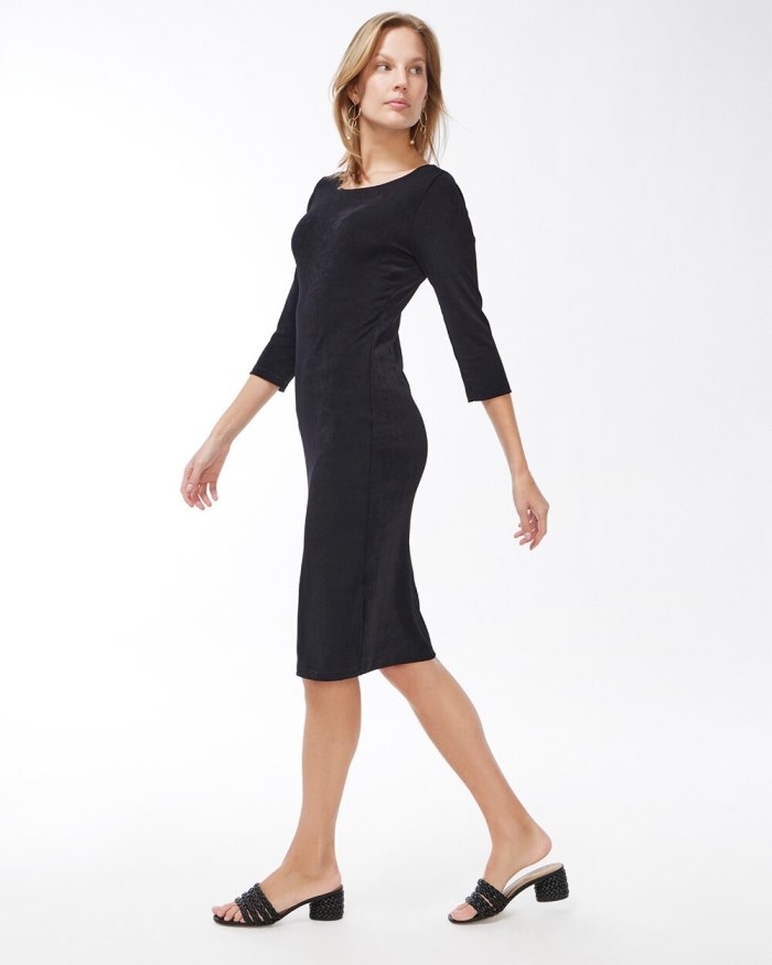 Chicos Travelers Classic Dress - Black