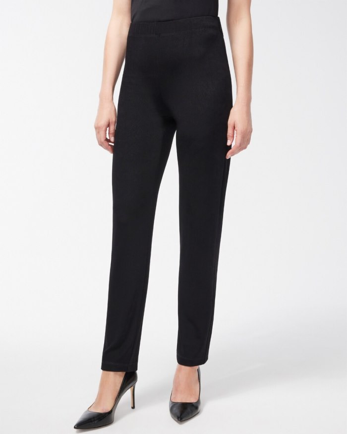 Chicos Travelers Essential Slim Pants - Black