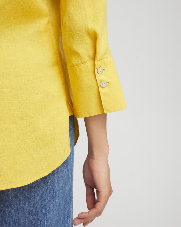 Chicos No Iron 3/4 Sleeve Shirt - Sol Yellow