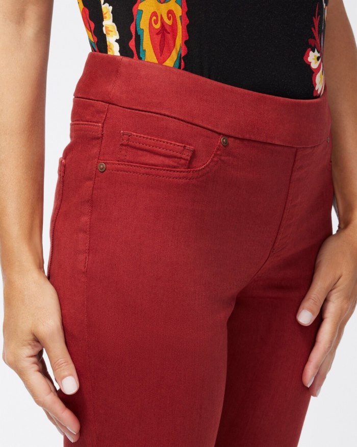 Chicos Denim Pull-On Jeggings - Smoked Paprika