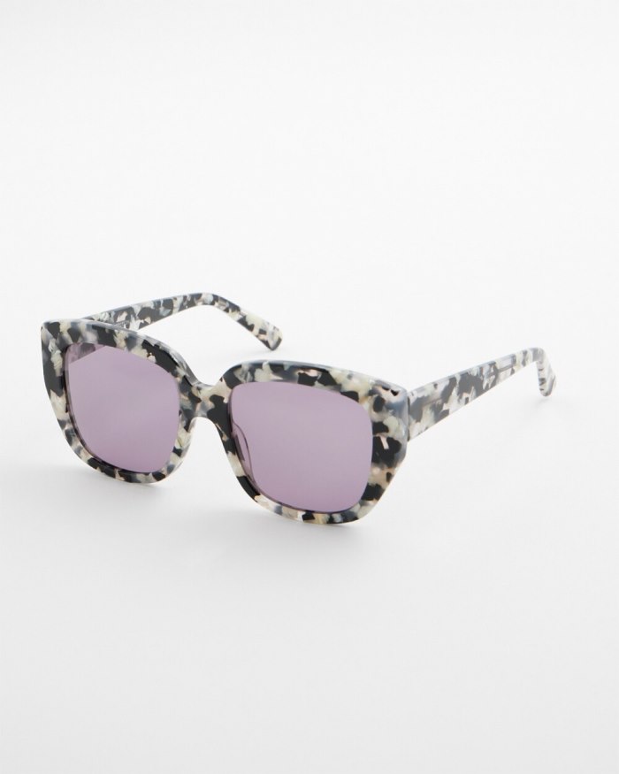 Chicos Tort Print Sunglasses - Gray Tortoise