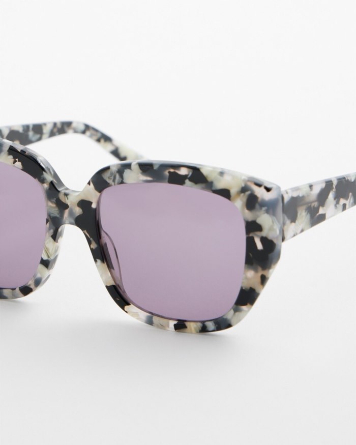 Chicos Tort Print Sunglasses - Gray Tortoise