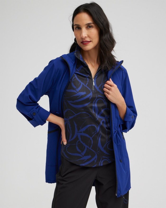 Chicos Zenergy UPF Neema Anorak Jacket - Cobalt Night