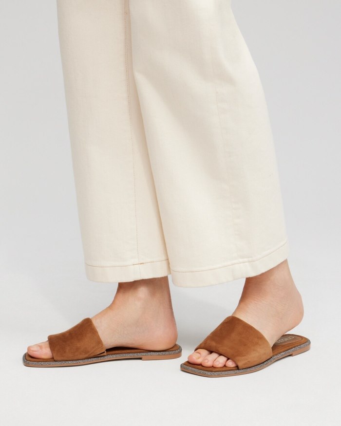 Chicos Suede Slides - Briar Brown