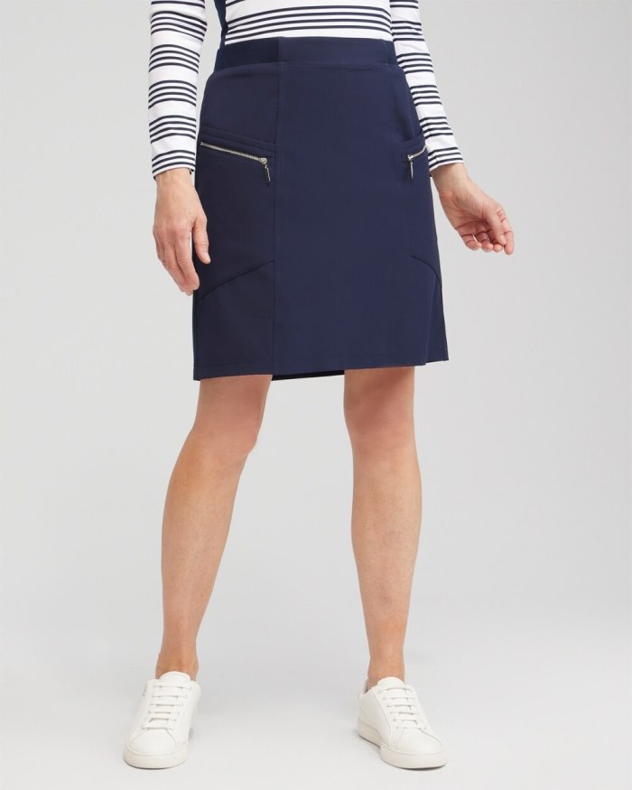 Chicos Zenergy UPF Neema Rib-Mix Skort - Classic Navy