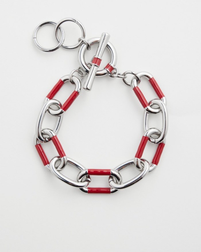 Chicos Red Link Bracelet - Red