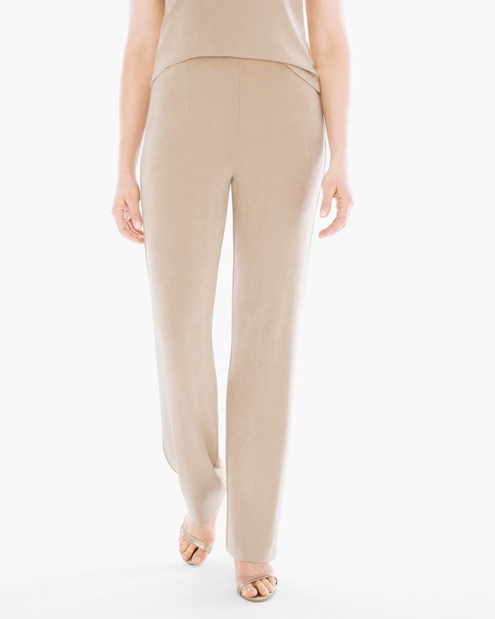 Chicos Travelers Classic No Tummy Pants - Sonora Sand