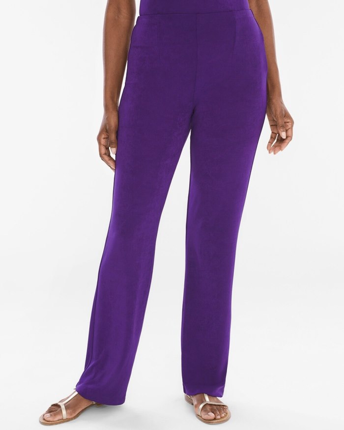 Chicos Travelers Classic No Tummy Pants - Atomic Purple