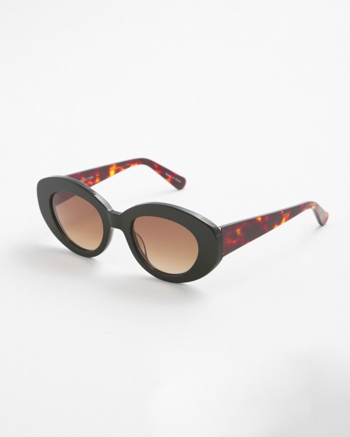 Chicos Black & Tort Print Sunglasses - Black